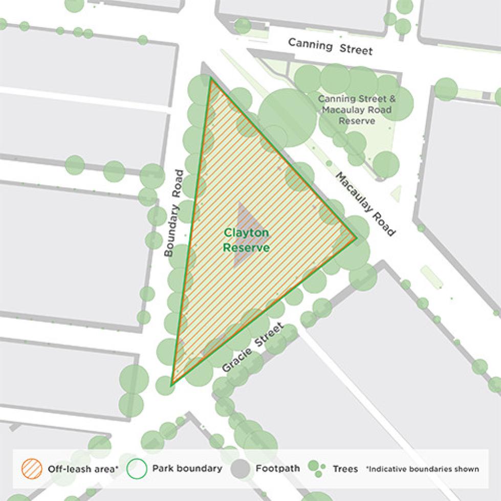 Off-lease map of Clayton Reserve