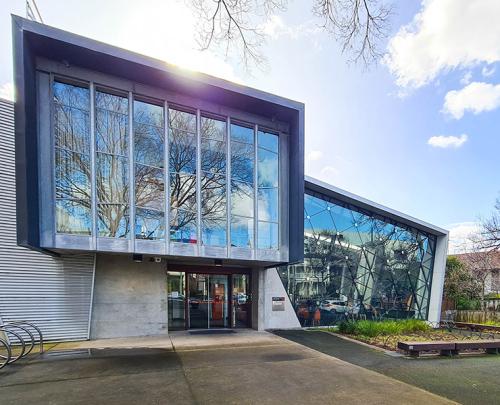 East Melbourne Library building entrance