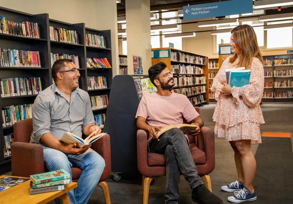group enjoying libraries