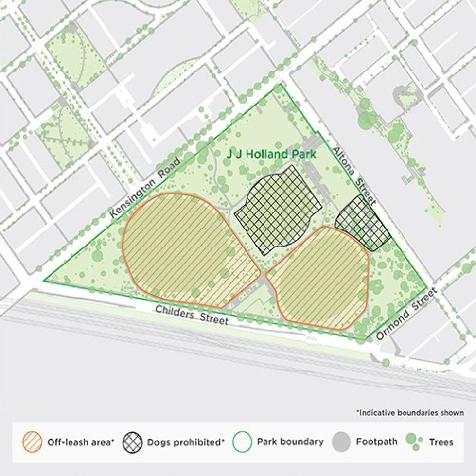 Off-lease map of JJ Holland Park