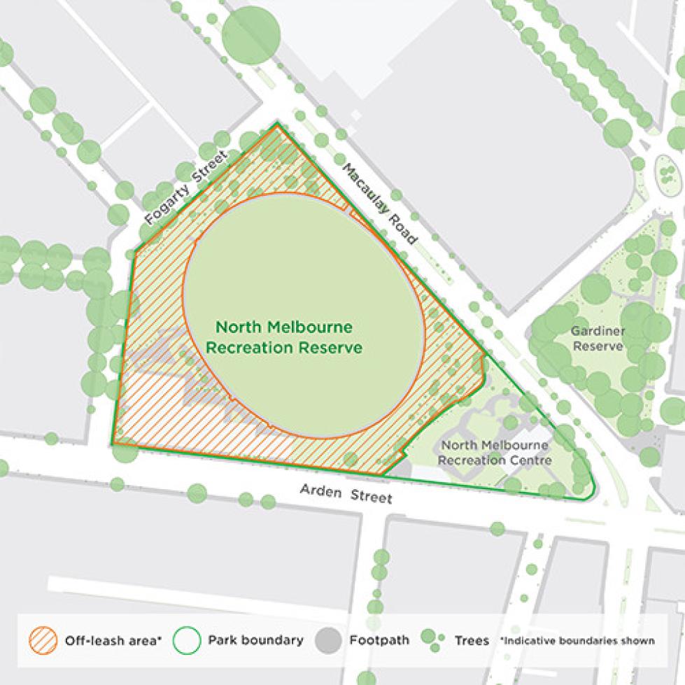Off-lease map of North Melbourn Recreation Reserve