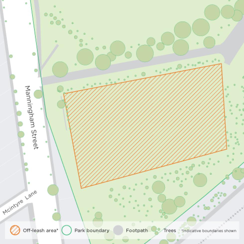 Off-lease map of Manningham Reserve