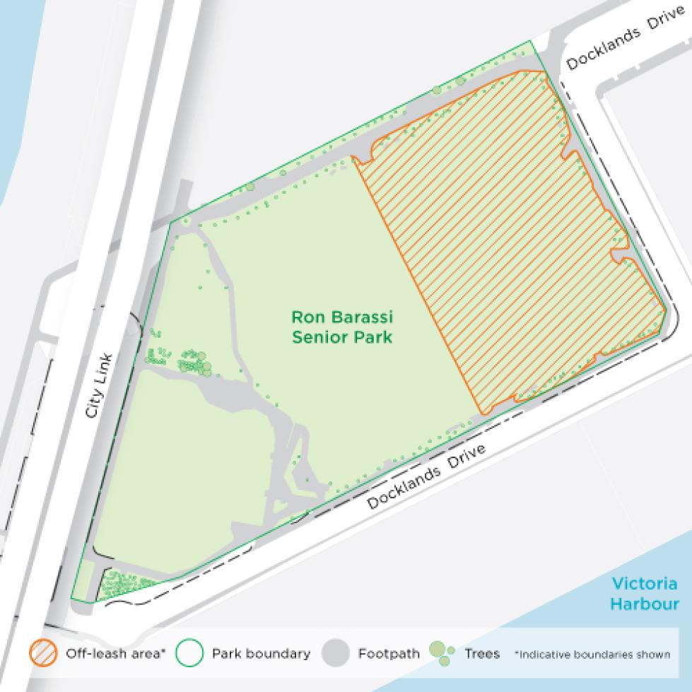 Off-lease map of Ron Barassi Senior Park