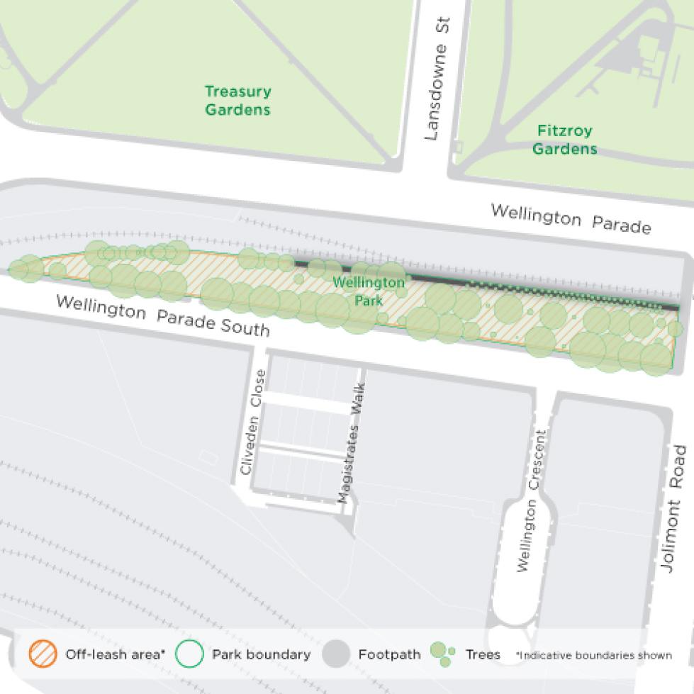 Off-lease map of Wellington Park